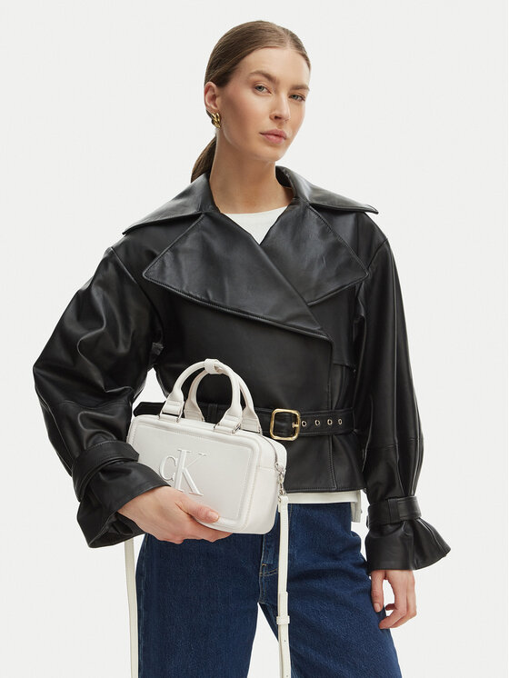 Calvin Klein Calvin Klein Borsetta Bold Ck Bauletto Crossbody LV04F3411G Bianco