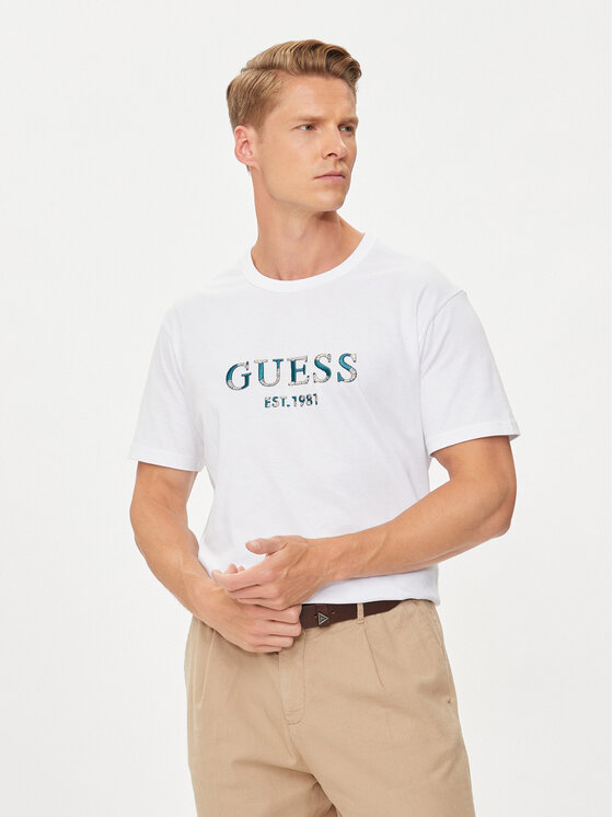 Guess T-krekls M4YI17 I3Z14 Melns Regular Fit