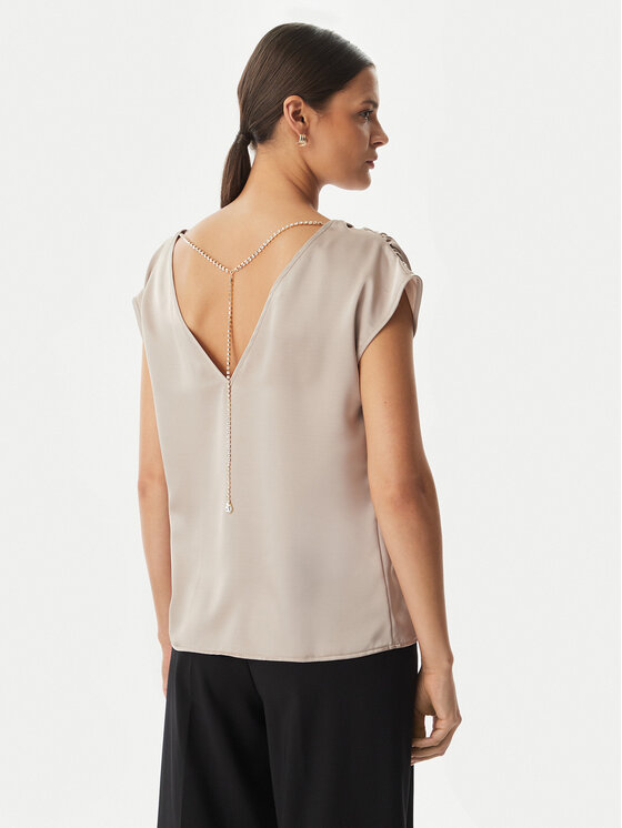 Rinascimento Rinascimento Bluză CFC0020252002 Bej deschis Regular Fit