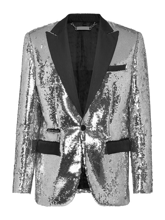 PHILIPP PLEIN PHILIPP PLEIN Giacca da abito 3611 Argento Fitted Fit