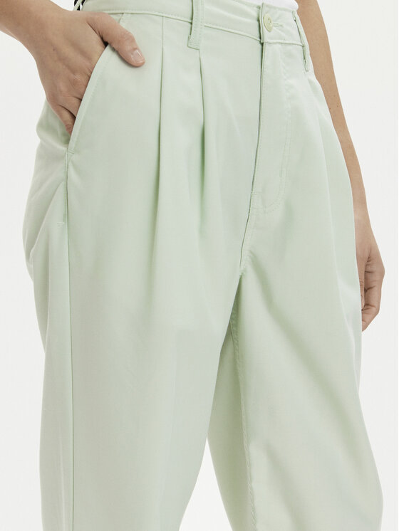 Vans Vans Stoffhose Alder Relaxed Pleated Pant VN000GA0 Grün Relaxed Fit