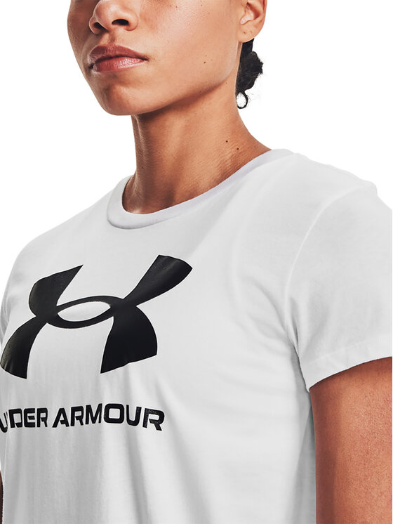 Under Armour Under Armour Tričko UA SPORTSTYLE LOGO SS 1356305 Biela Regular Fit