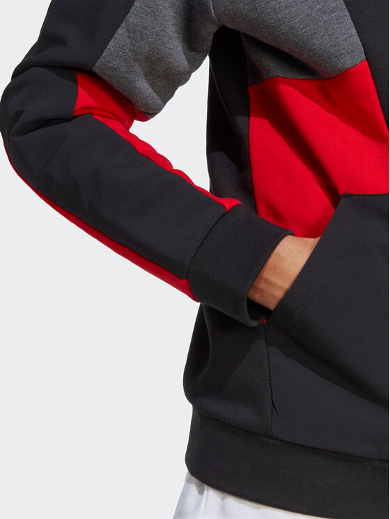 Felpa Essentials Colorblock Hoodie HY5929 Nero