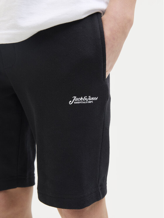 Jack & Jones Junior Jack & Jones Junior Sportovní kraťasy Gordon 12270663 Černá Slim Fit
