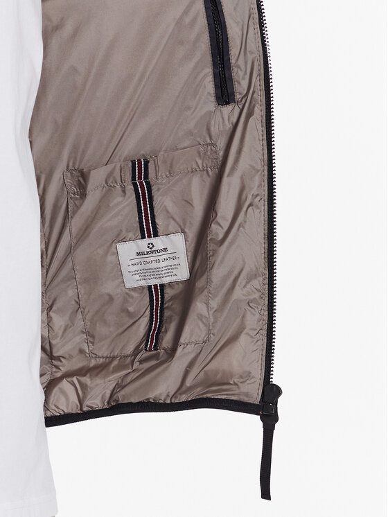 Milestone Milestone Μπουφάν δερμάτινο 991019 60080 Μαύρο Regular Fit