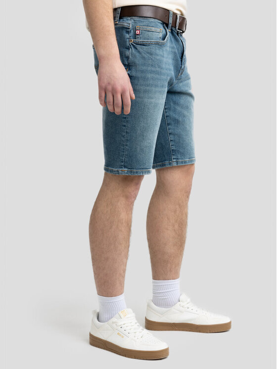 BIG STAR BIG STAR Szorty jeansowe CONNER_407_110 Niebieski Comfort Fit