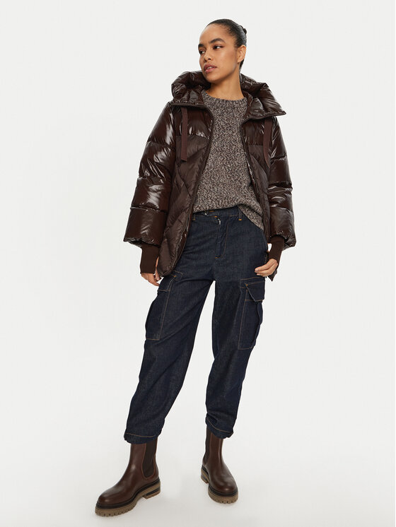 Marella Marella Giubbotto piumino Guido 2423486025 Marrone Regular Fit