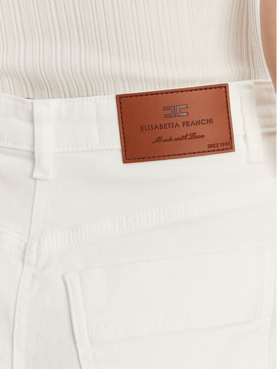 Elisabetta Franchi Elisabetta Franchi Jeansy PJ-87D-51E2 Biały Regular Fit