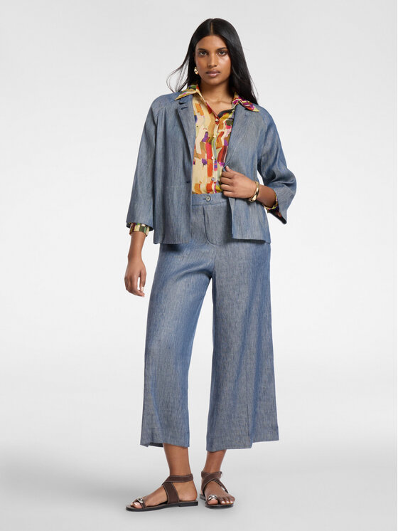 Elena Mirò Elena Mirò Marynarka R427Z000029N034 Niebieski Boxy Fit