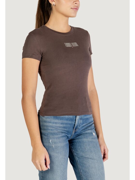 Tommy Jeans Tommy Jeans T-Shirt DW0DW21841 Καφέ Casual Fit
