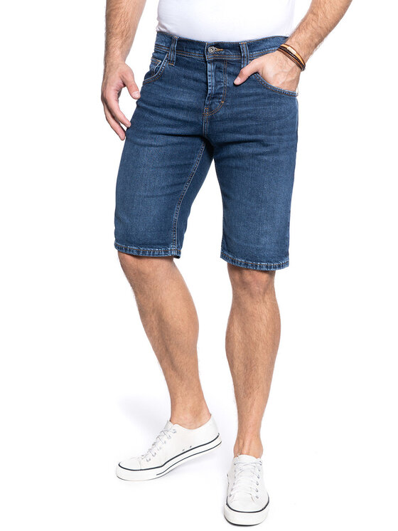 Mustang Mustang Pantaloncini di jeans CHICAGO SHORT Blu Slim Fit