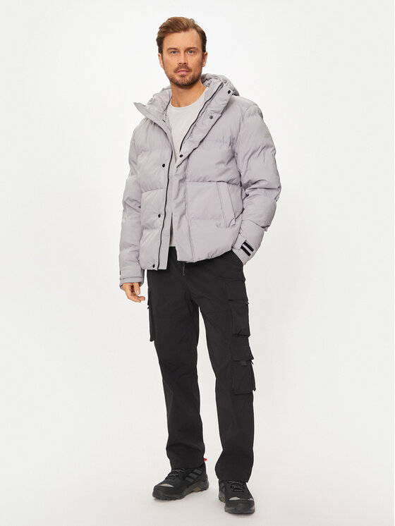 4F 4F Zimní bunda 4FWAW24TDJAM479 Šedá Loose Fit