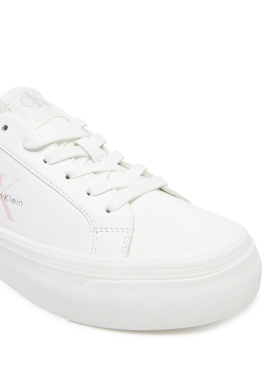 Calvin Klein Jeans Calvin Klein Jeans Sneakers Vulc Flatf Lth Logo Tag YW0YW01873 Bianco