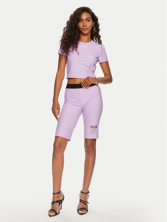 Versace Jeans Couture Versace Jeans Couture Cyklistické šortky 76HAC1A6 Fialová Skinny Fit