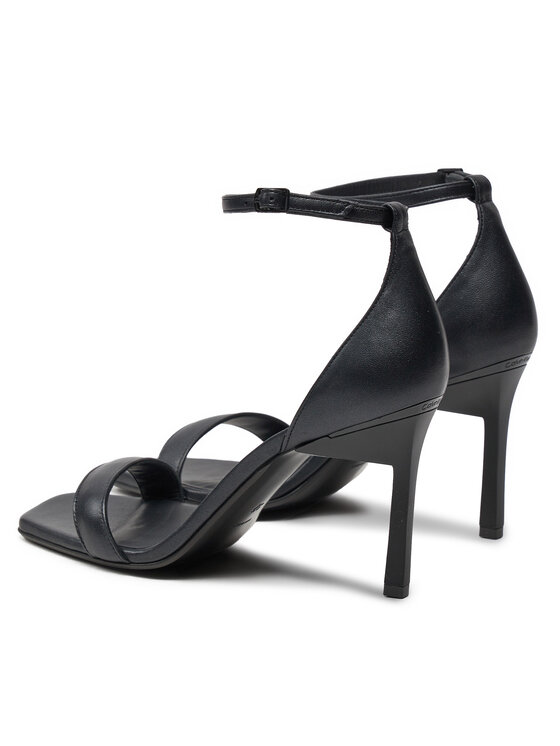 Calvin Klein Calvin Klein Σανδάλια Heel Sandal 90 Pearl Lth HW0HW02066 Μαύρο