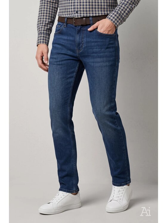 Cross Jeans Cross Jeans Jeansy F 194-776 Niebieski Straight Leg