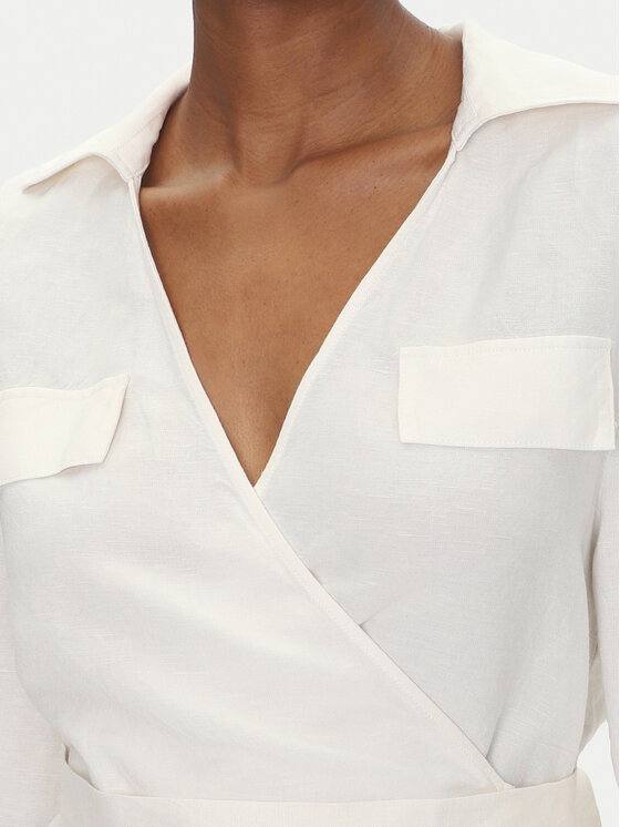 Tommy Hilfiger Tommy Hilfiger Camicia WW0WW44697 Écru Regular Fit