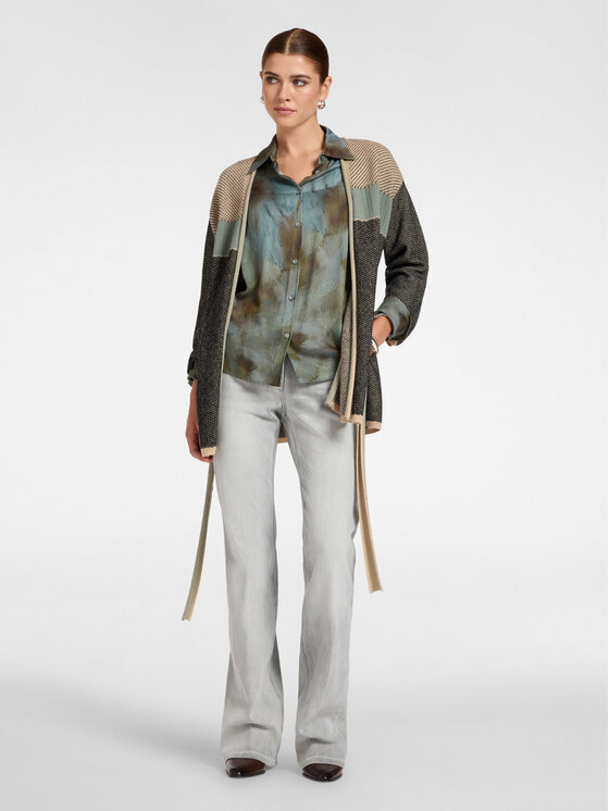 Elena Mirò Elena Mirò Sweter M090Z000855N0B2 Turkusowy Over Fit