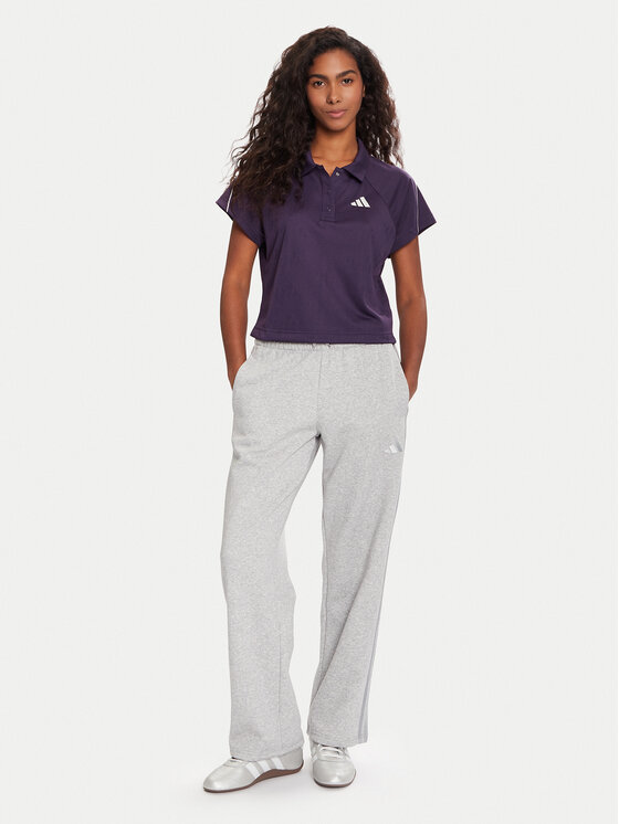 adidas adidas Polo majica Stadium 3-Stripes Tennis Inspired Jacquard JY3426 Vijolična Regular Fit