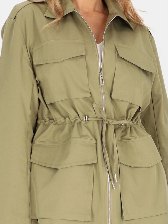 Perso Perso Dámská bunda BLE252679F Khaki Regular Fit