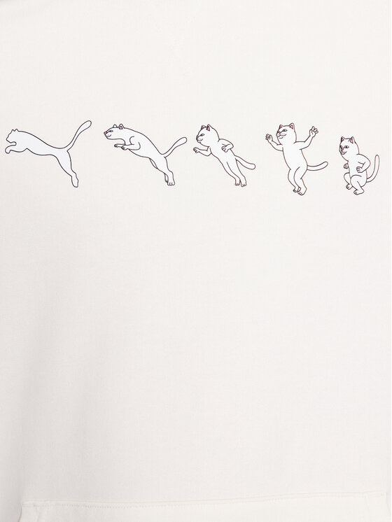 Puma Puma Μπλούζα RIPNDIP 622197 Εκρού Relaxed Fit