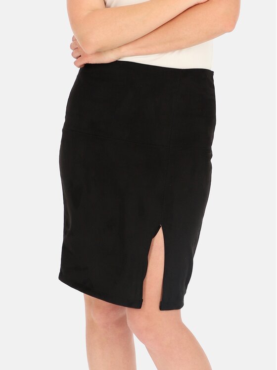 Perso Perso Spódnica mini JPE241075F Czarny Regular Fit