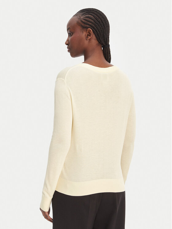 Calvin Klein Calvin Klein Sveter LV044F324G Écru Regular Fit