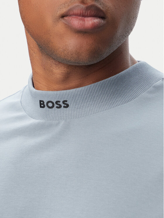 BOSS BOSS T-Shirt Tee Collar 50562120 Světle modrá Relaxed Fit