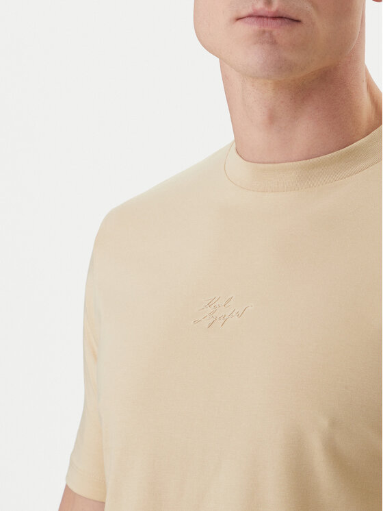 KARL LAGERFELD KARL LAGERFELD T-Shirt 755047 562235 Beżowy Regular Fit