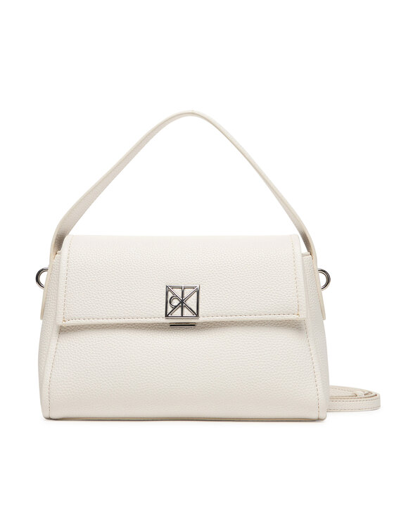 Calvin Klein Torebka Emblem Hw Pebble Shoulder Bag 25 LV04F3425G Biały