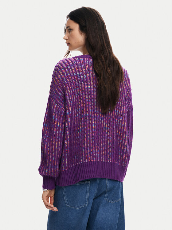 Desigual Desigual Пуловер Whitehorse 24WWJF34 Виолетов Regular Fit