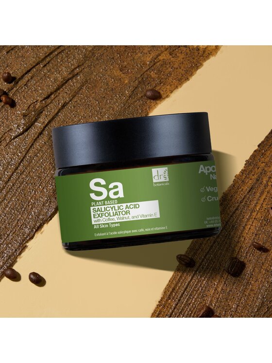 Dr Botanicals Dr Botanicals Peeling z kwasem salicylowym, kawą, orzechem włoskim i witaminą E Peeling