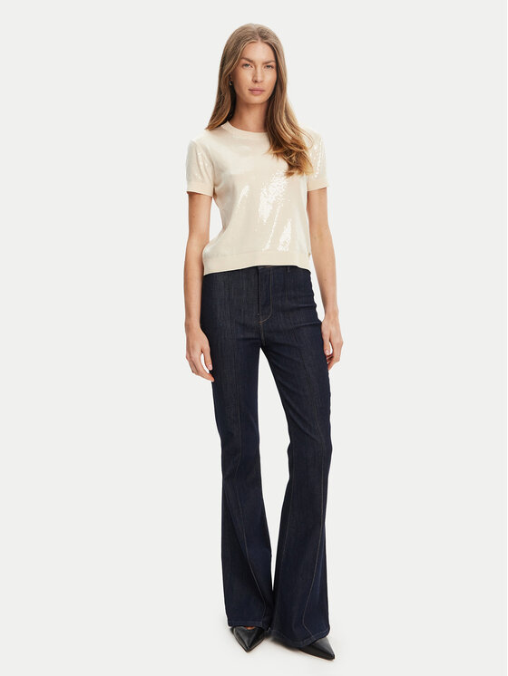 Guess Guess Sweter W5YR21 Z3E70 Écru Regular Fit