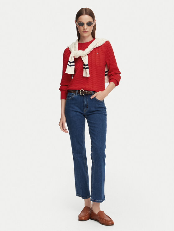 Tommy Hilfiger Tommy Hilfiger Sweater WW0WW44993 Piros Regular Fit