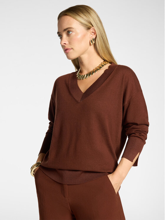 Elena Mirò Elena Mirò Maglione M112Z000879N022 Marrone Regular Fit