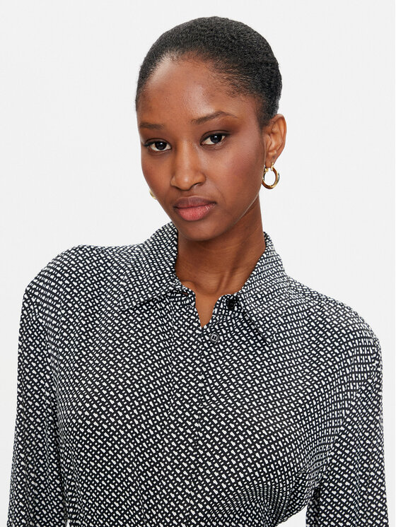 BOSS Boss Рокля тип риза Davivio3 50520171 Черен Relaxed Fit