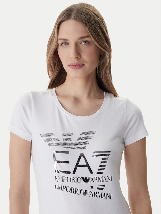 EA7 Emporio Armani EA7 Emporio Armani Tričko 7W000977 AF10373 Biela Regular Fit