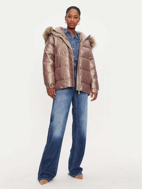 Fracomina Fracomina Talvejope FJ24WC3002O45601 Pruun Regular Fit