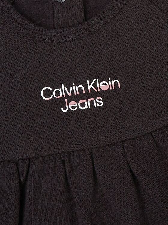 Calvin Klein Jeans Calvin Klein Jeans Haljina za svaki dan Hero Logo IN0IN00089 Crna Regular Fit