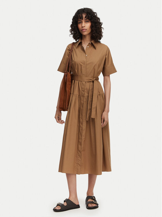 Marella Marella Φόρεμα πουκάμισο Fauna 2615221172 Καφέ Regular Fit