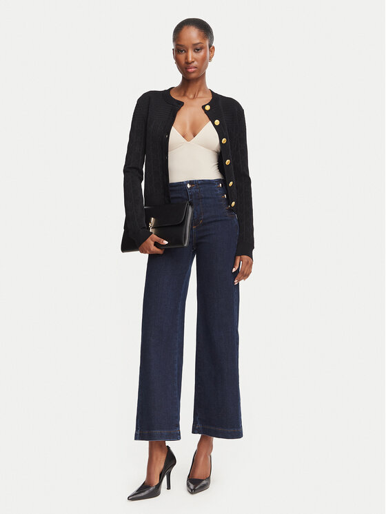 Rinascimento Rinascimento Jeans hlače CFC0130003003 Mornarsko modra Wide Leg