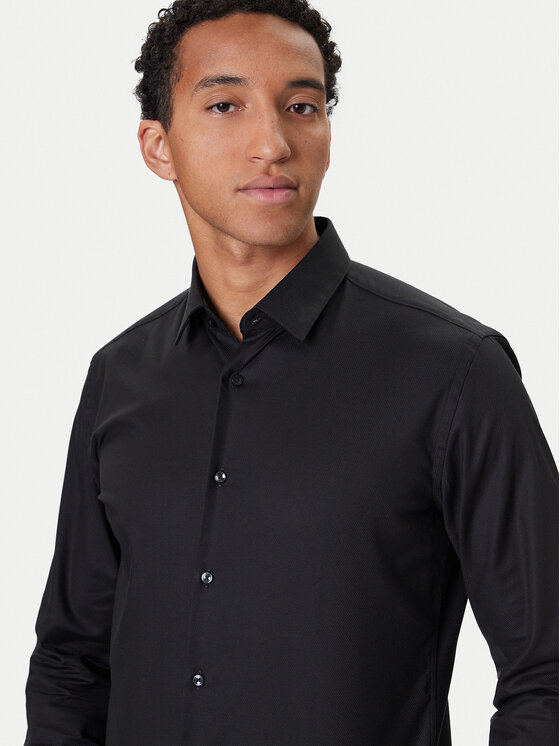 BOSS BOSS Сорочка H-Hank 50490934 Чорний Slim Fit