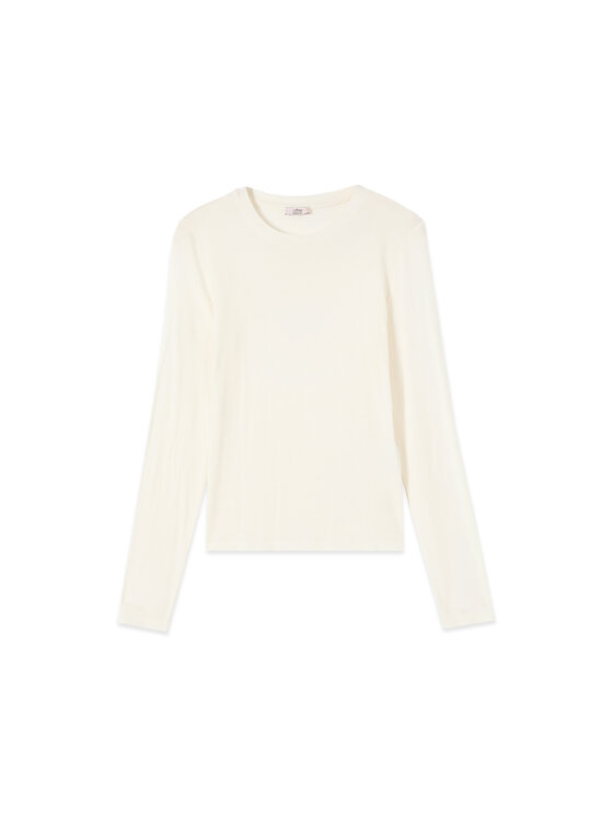 Oltre Oltre Bluzka G079J004691N021 Biały Regular Fit