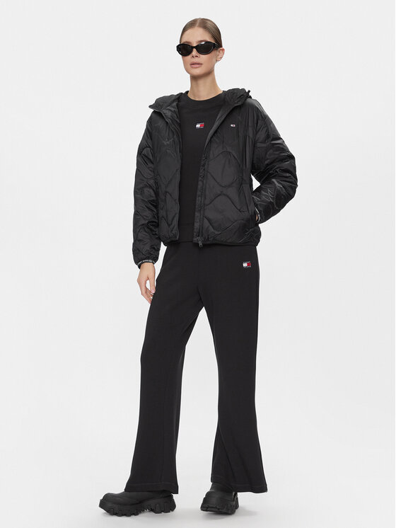 Tommy Jeans Tommy Jeans Παντελόνι φόρμας DW0DW17312 Μαύρο Wide Leg