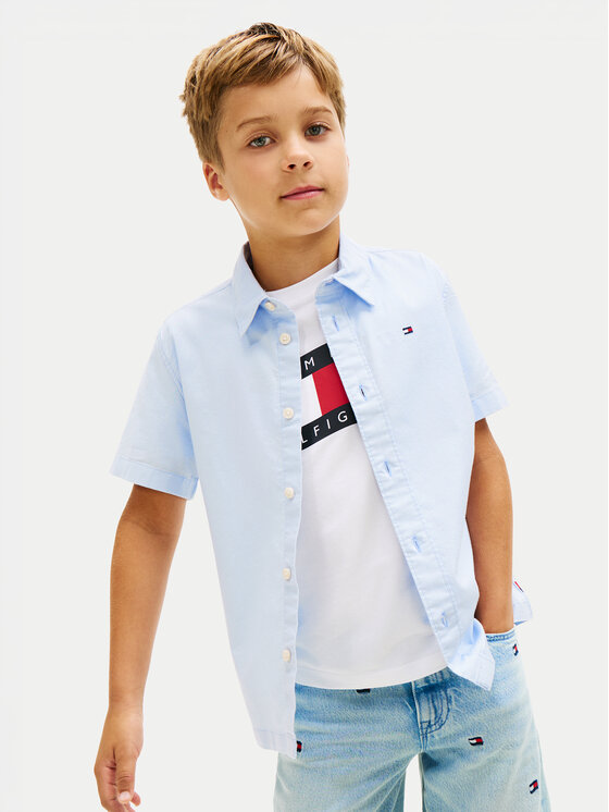 Tommy Hilfiger Košeľa Essential KB0KB09554 M Svetlo modrá Regular Fit