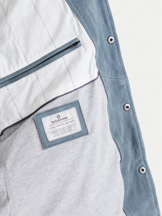 Milestone Milestone Kurtka skórzana Valerio 612205 60790 Niebieski Regular Fit