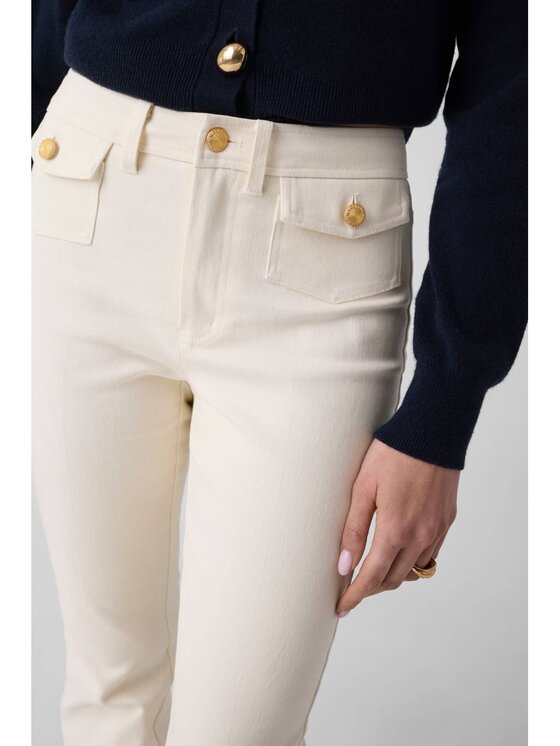 Guess Guess Spodnie materiałowe 184531 Beżowy Classic Fit