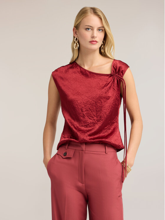 Motivi Motivi Top D096Q000615N036 Bordeaux Cropp Fit