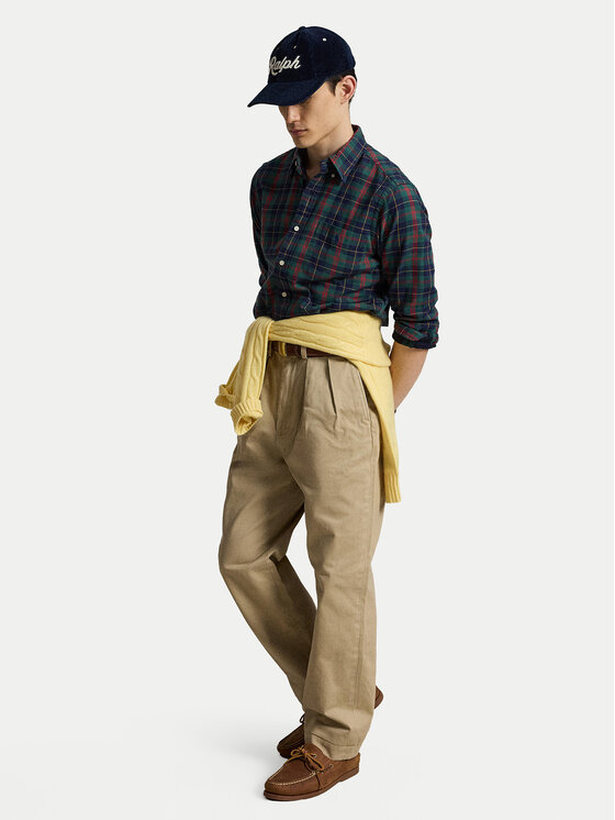 Polo Ralph Lauren Polo Ralph Lauren Košulja 710B30160001 Tamno zelena Custom Fit