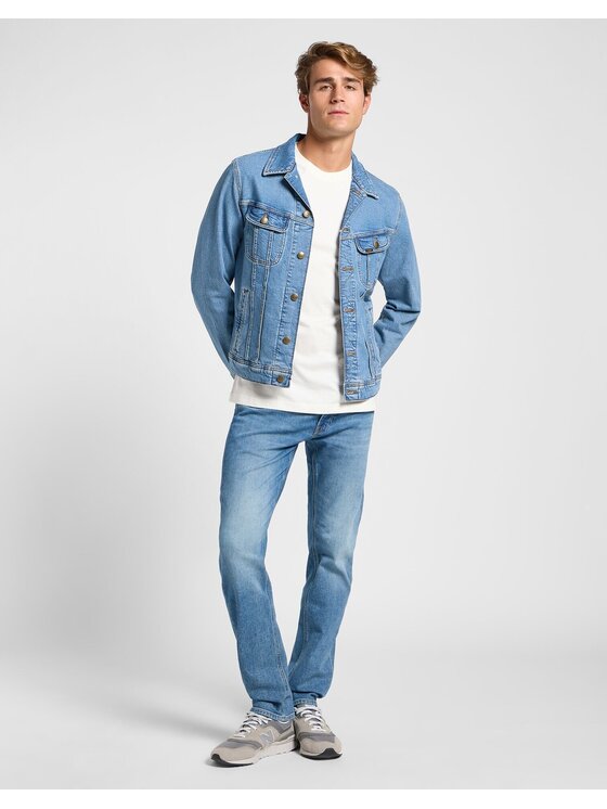 Lee Lee Kurtka jeansowa 112363663 Niebieski Regular Fit